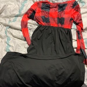 Plaid Long Sleeve Dress